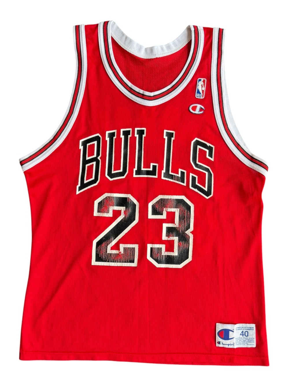 VTG Champion Chicago Bulls Michael Jordan #23 NBA Red Retro Jersey Size: 40